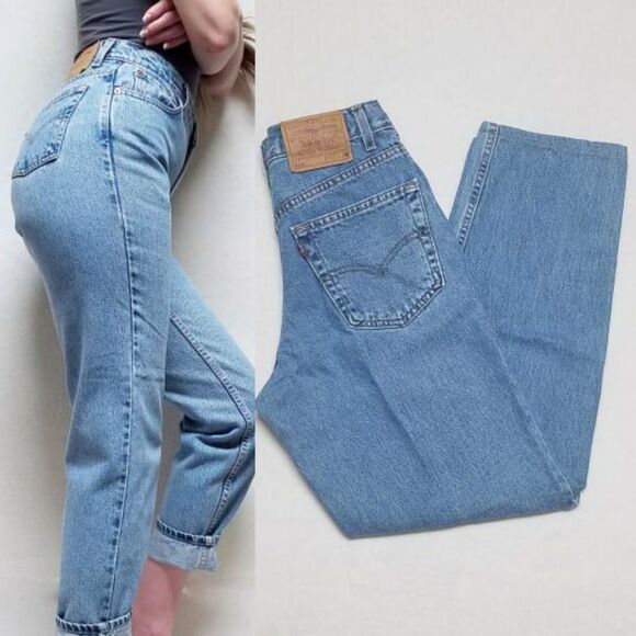 VINTAGE Levi's 550 Light Wash High Rise Mom Jeans - Picture 1 of 10